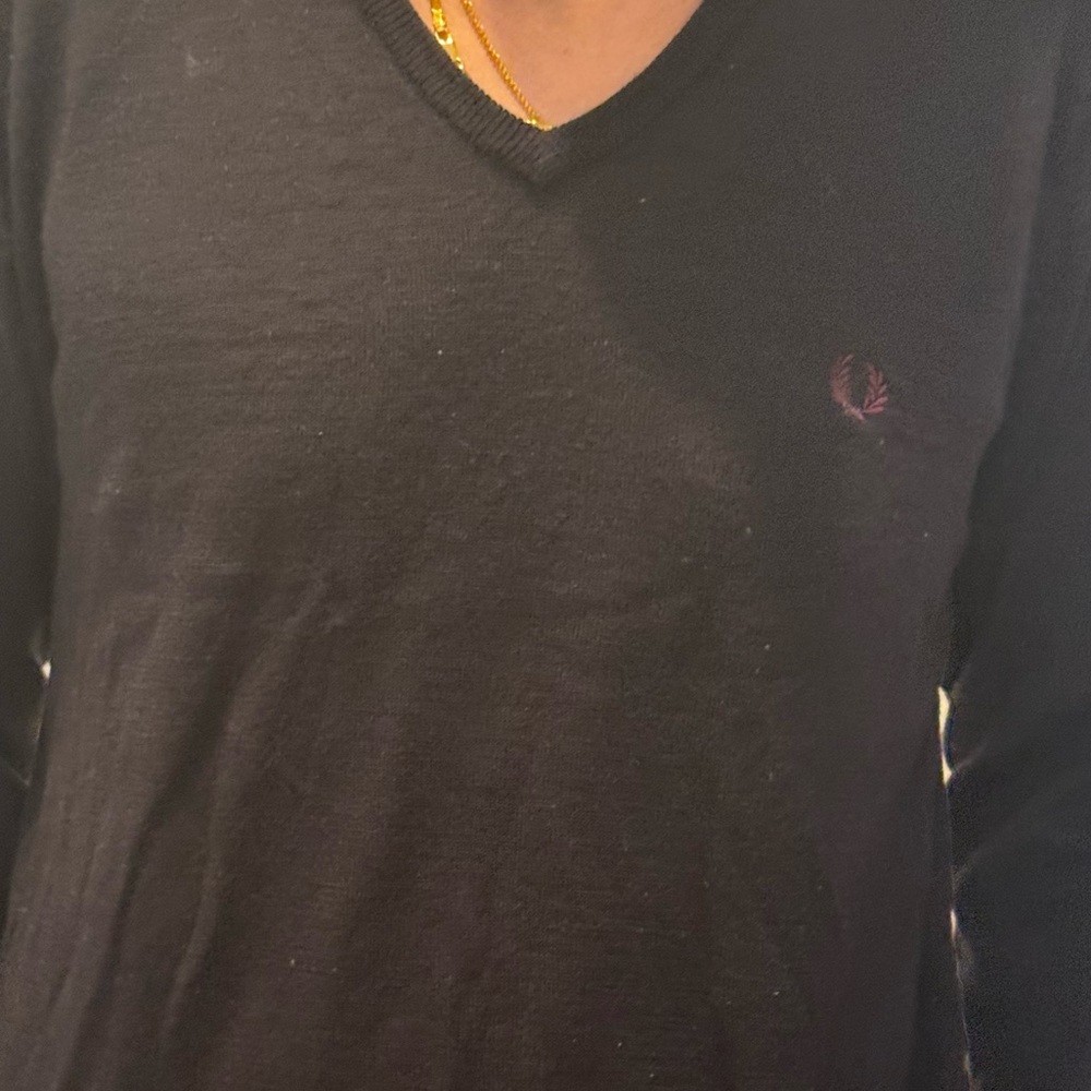 Men’s V neck Fred Perry Marino wool